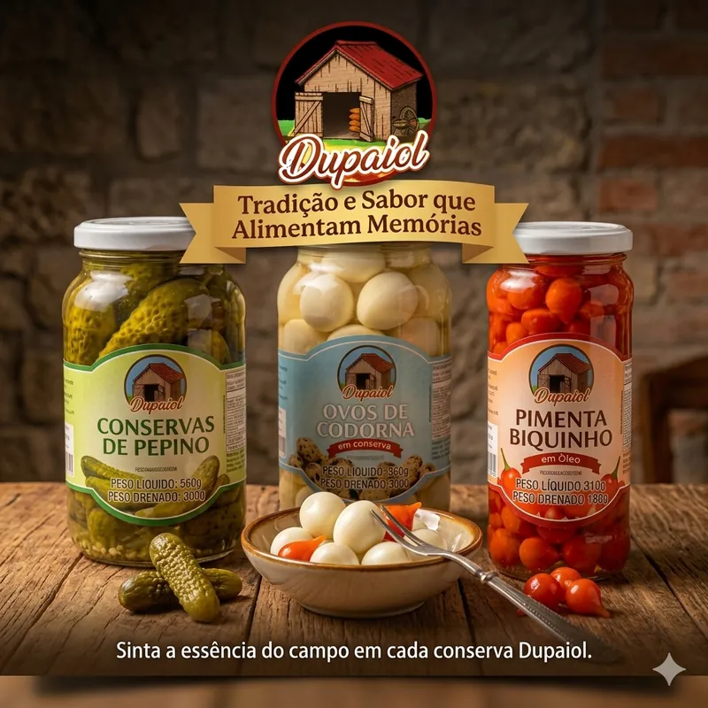 Processo de producao das conservas premium Dupaiol